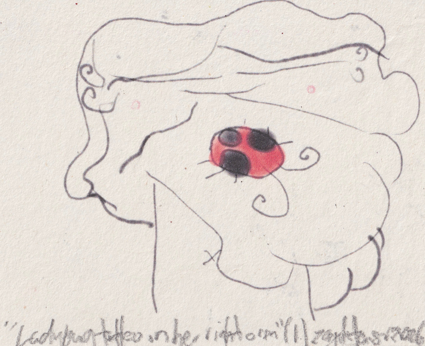 Ladybug tattoo on her right arm
